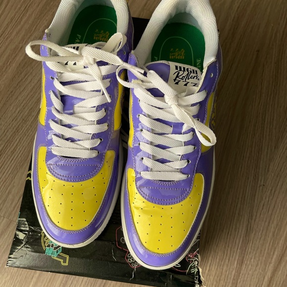 High Roller Dont Crap Out AF1 Size 9 "Lakers" - Picture 2 of 5